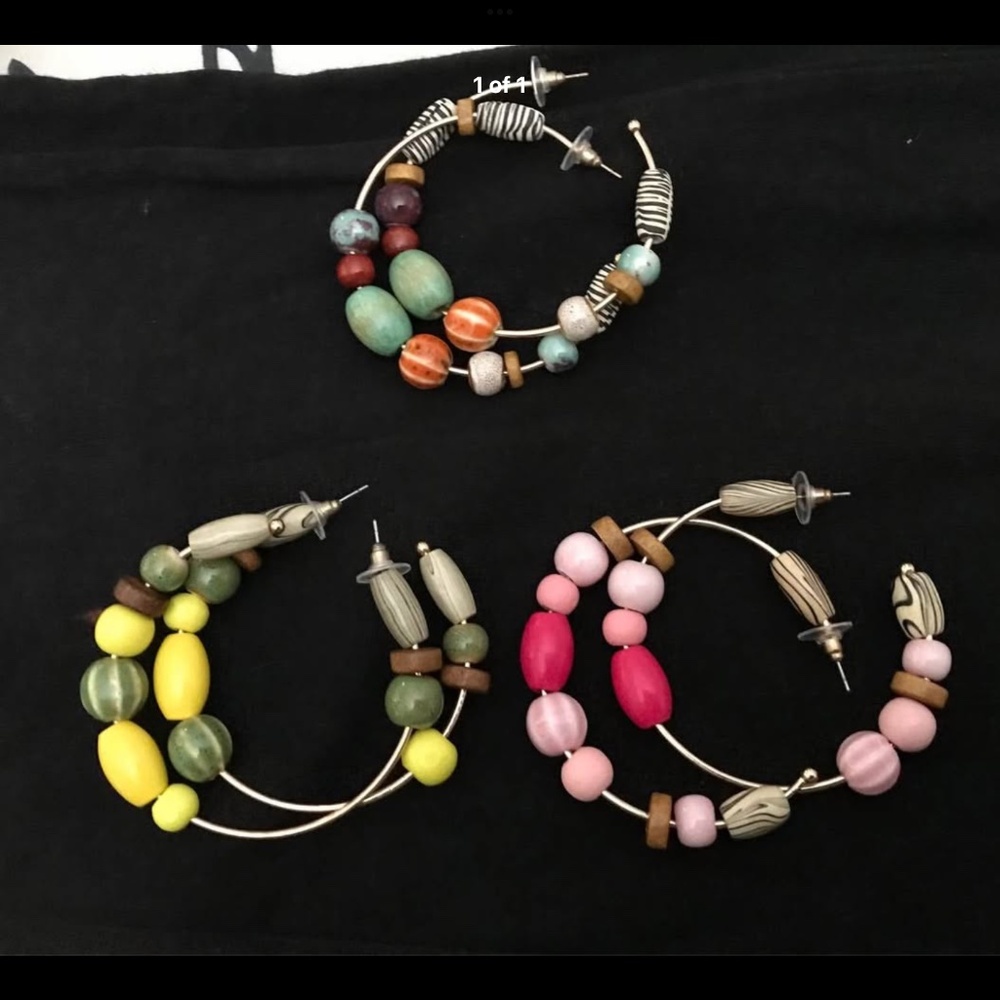 3 pairs large size Hoop Earrings